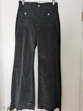 J Crew Wide Leg Velour  Sailor Trouser Pants US Women's 25
